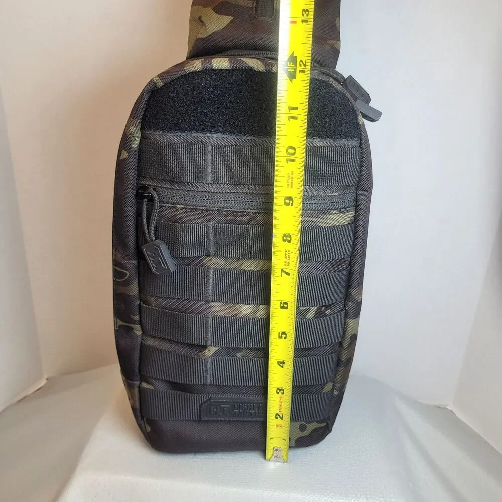 Highland Tactical Small Camo Crossbody Backpack Molle Webbing 4 Compartment